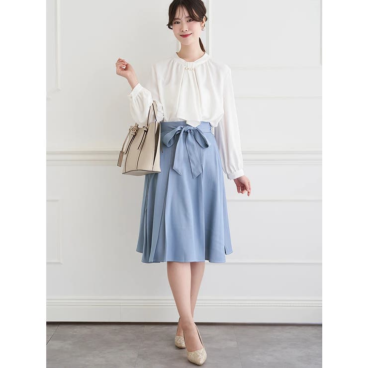 ウエストリボン配色ステッチスカート | LUDIC PARK | 詳細画像14 