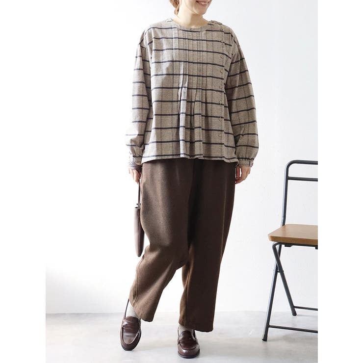 チェック柄フロントタックブラウス | LUDIC PARK | 詳細画像4 