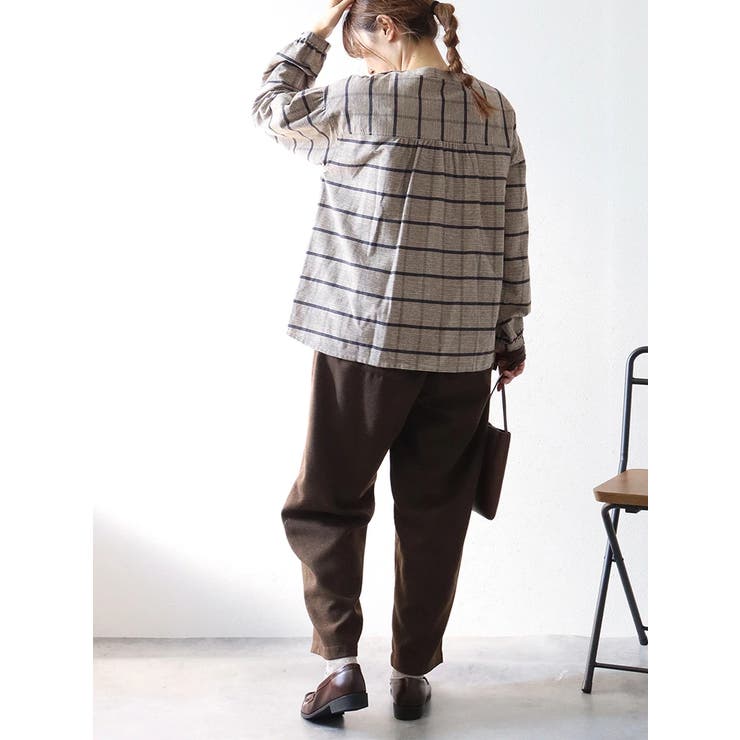 チェック柄フロントタックブラウス | LUDIC PARK | 詳細画像5 