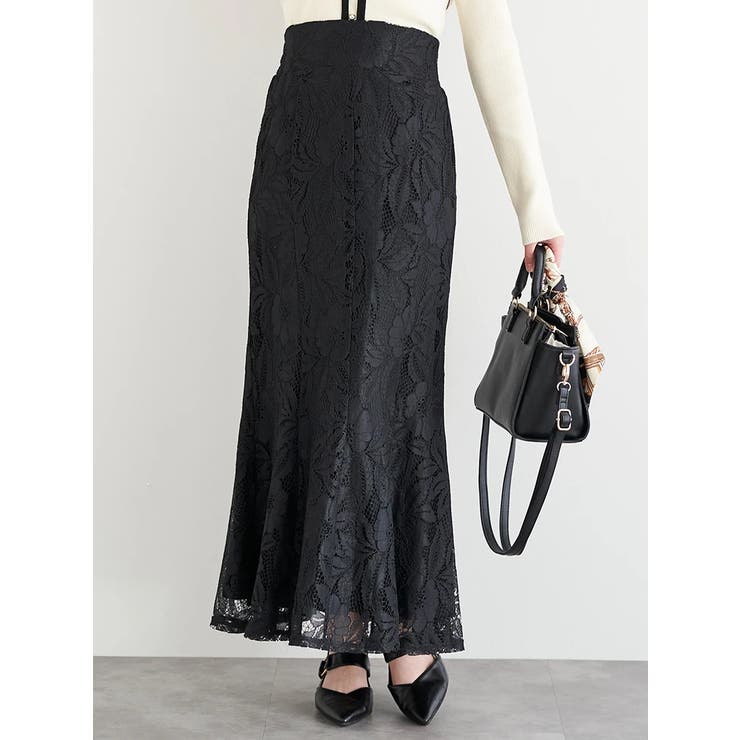 黒 | レーススピンドルマーメイドスカート | LUDIC PARK