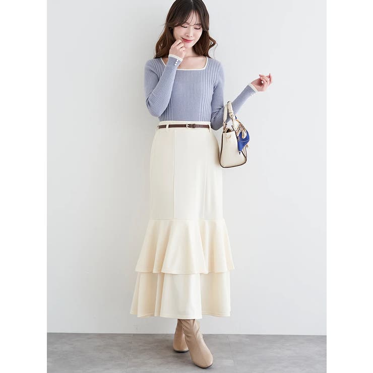 ベルト付きカットツイルマーメイドスカート | LUDIC PARK | 詳細画像7 