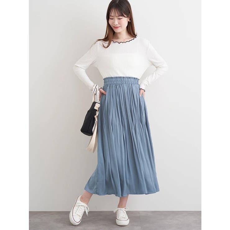 サテンギャザーロングスカート | LUDIC PARK | 詳細画像16 