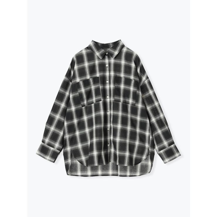 黒 | ルーズシルエットチェック柄シャツ | LUDIC PARK