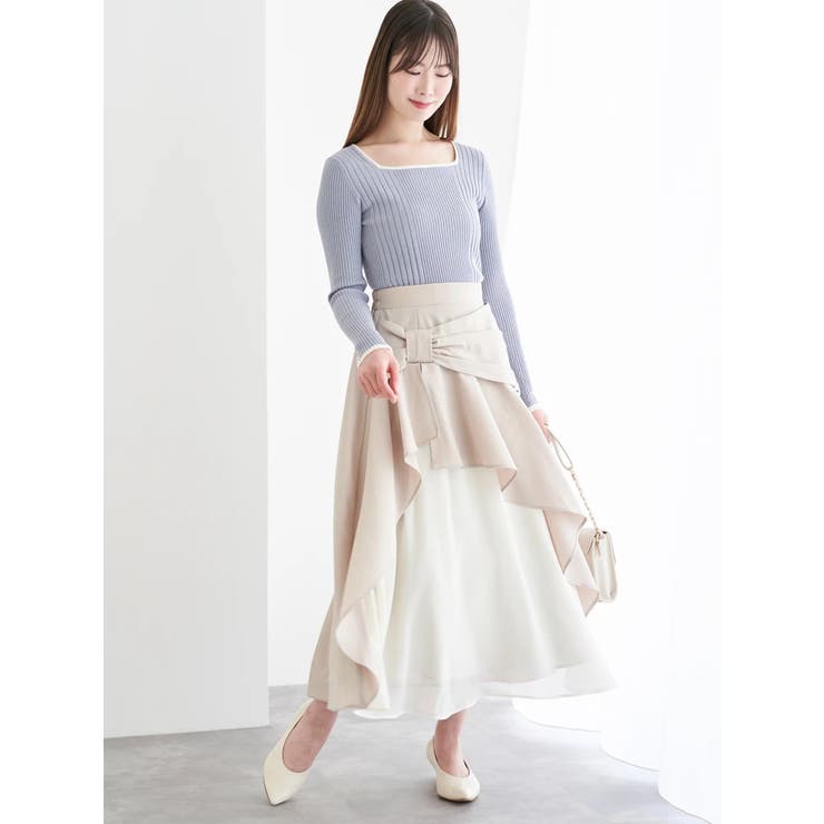 リボンモチーフラッフルロングスカート | LUDIC PARK | 詳細画像18 