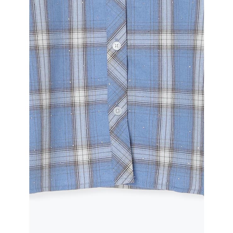 ラインストーン ショート丈チェックシャツ | LUDIC PARK | 詳細画像24 