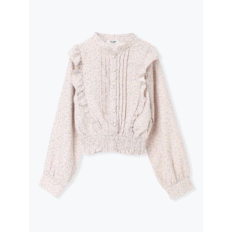 ピンク | 小花柄ピンタックブラウス | LUDIC PARK