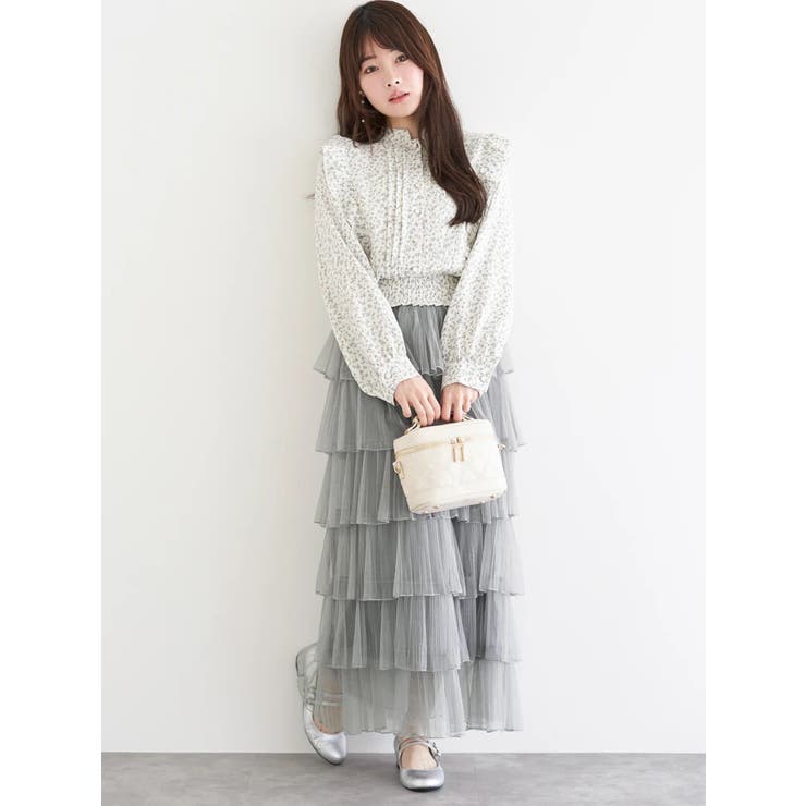 小花柄ピンタックブラウス | LUDIC PARK | 詳細画像13 