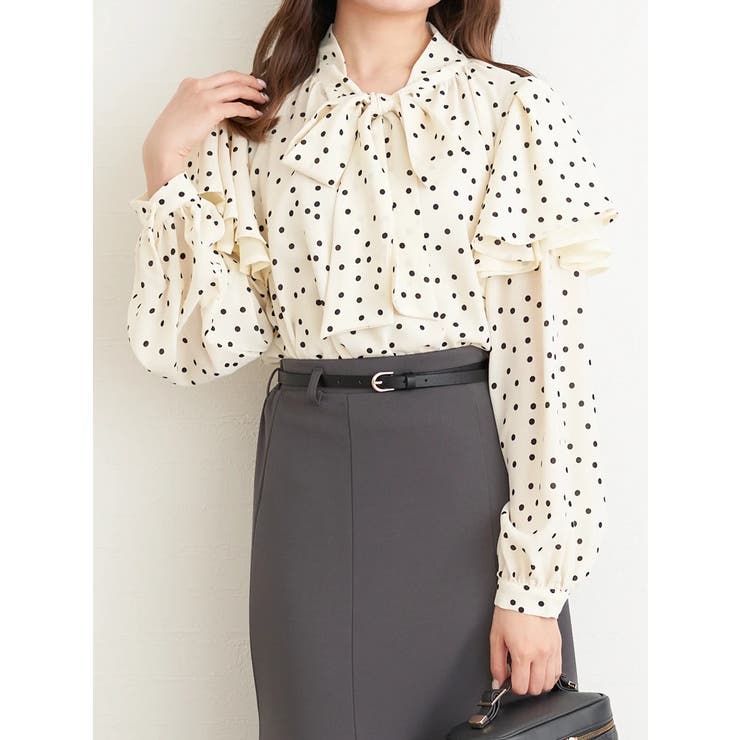 ドットボウタイフリルブラウス | LUDIC PARK | 詳細画像10 