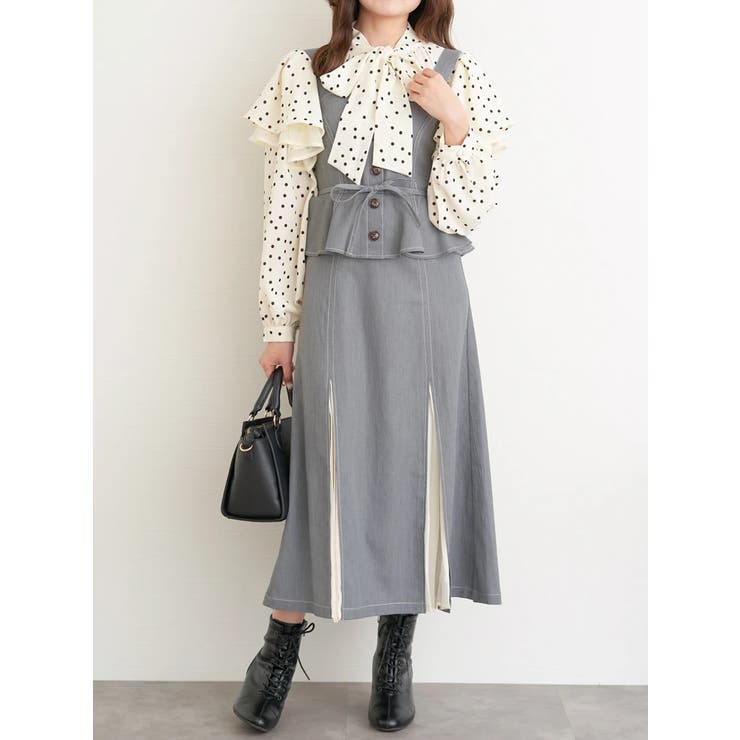 ドットボウタイフリルブラウス | LUDIC PARK | 詳細画像18 