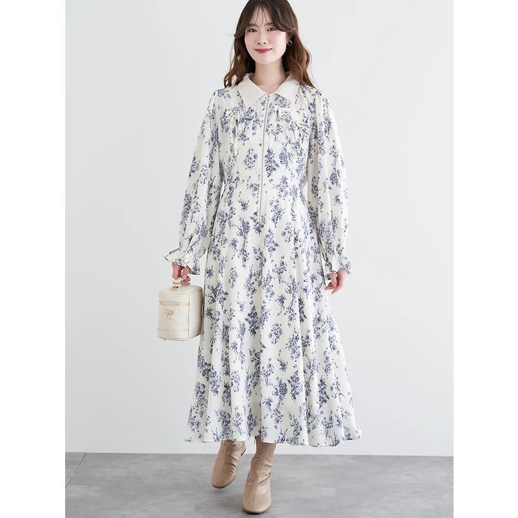 フロントリボン花柄ワンピース | LUDIC PARK | 詳細画像2 