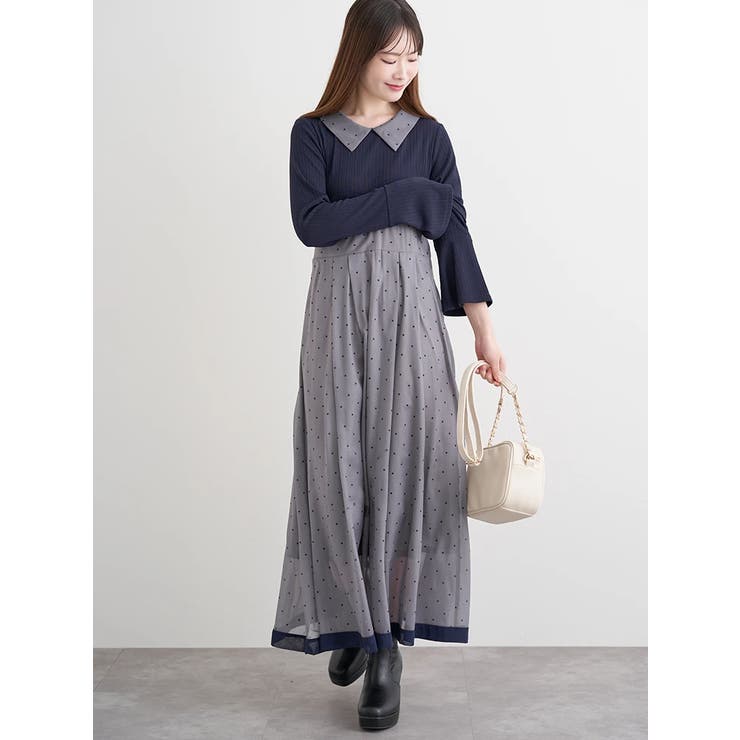 リブ切り替えドットワンピース | LUDIC PARK | 詳細画像7 