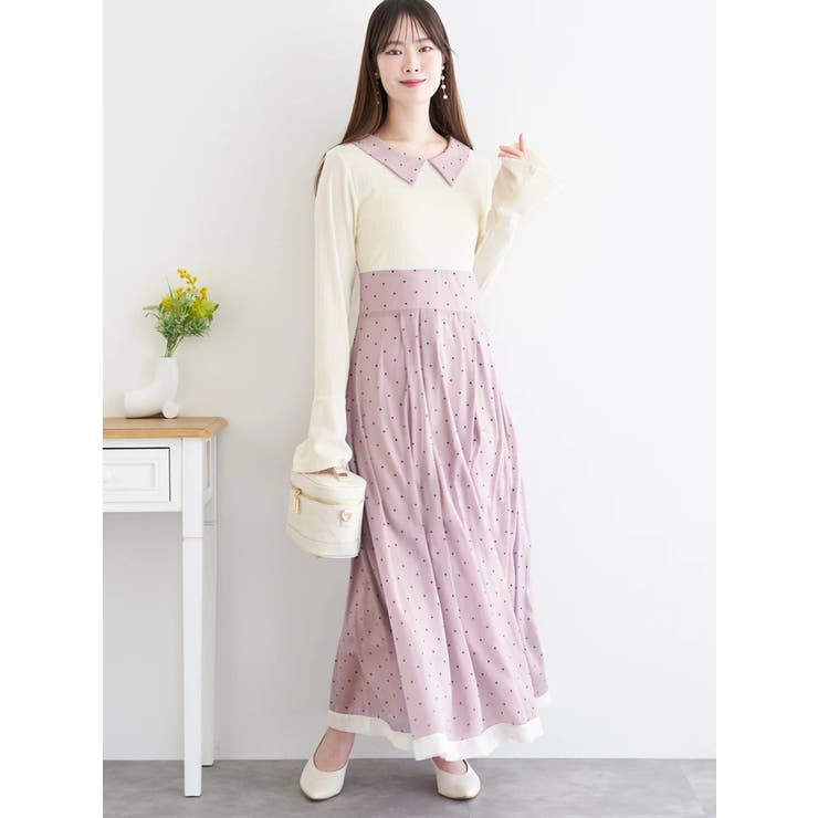 リブ切り替えドットワンピース | LUDIC PARK | 詳細画像10 