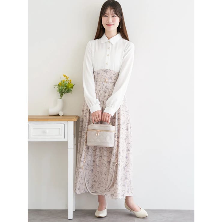 花柄ベルト付きワンピース | LUDIC PARK | 詳細画像5 