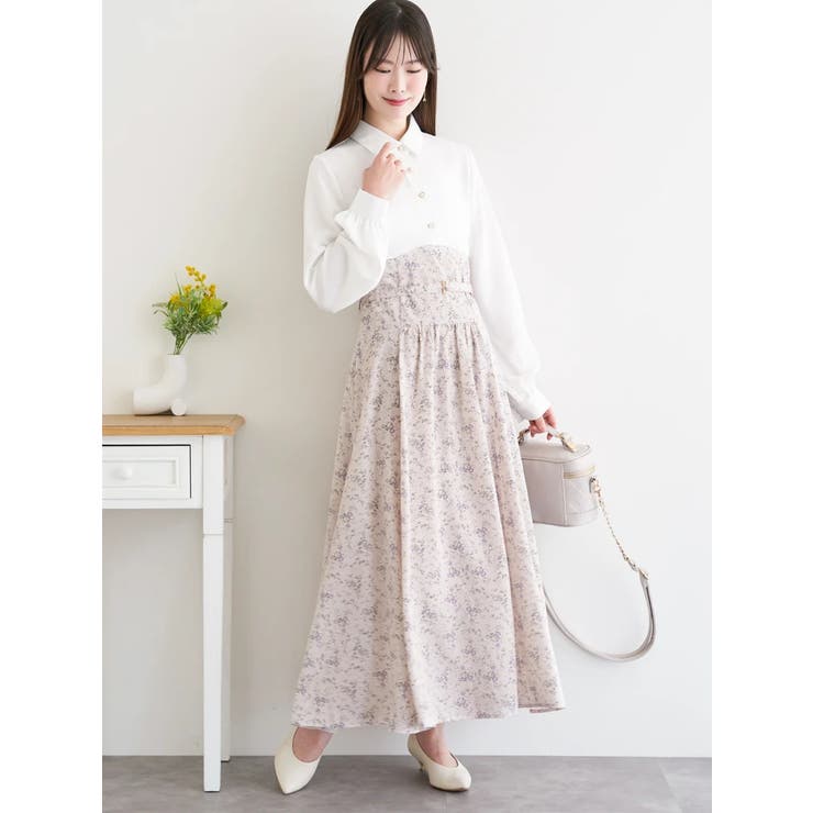 花柄ベルト付きワンピース | LUDIC PARK | 詳細画像7 