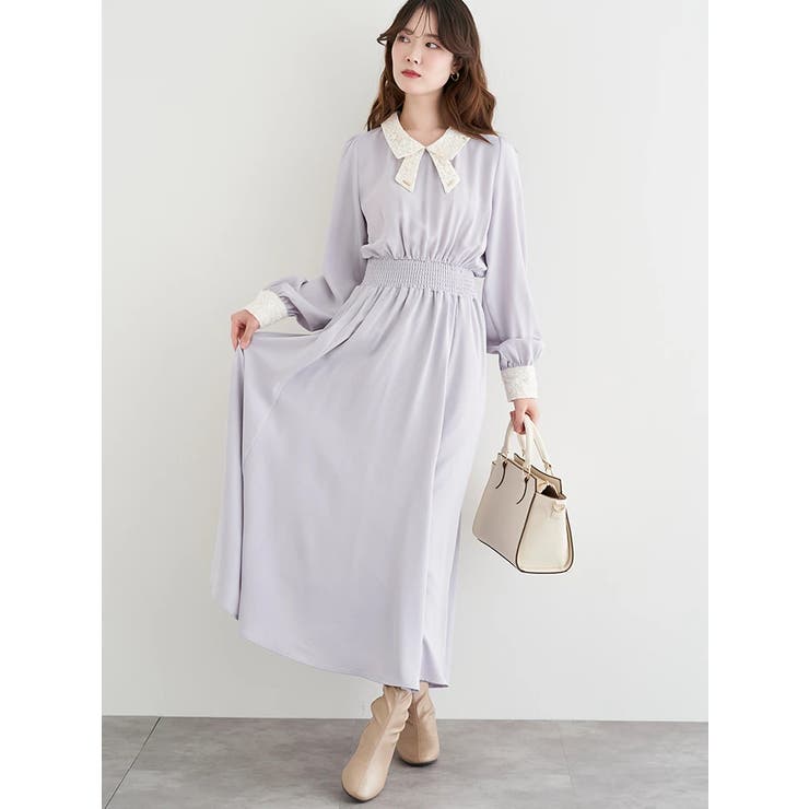 襟レースシャーリングワンピース | LUDIC PARK | 詳細画像2 