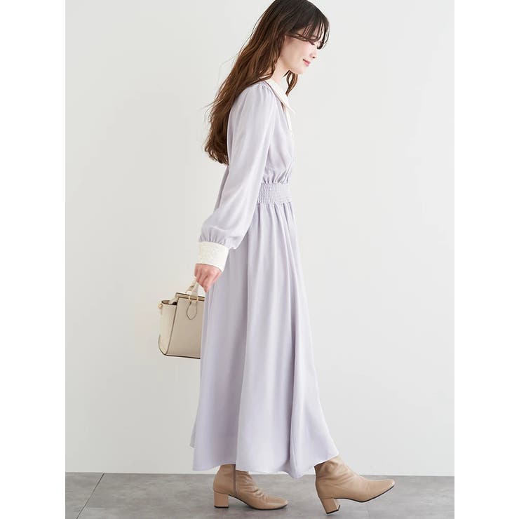 襟レースシャーリングワンピース | LUDIC PARK | 詳細画像3 