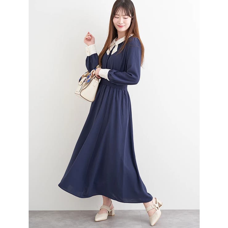 襟レースシャーリングワンピース | LUDIC PARK | 詳細画像7 