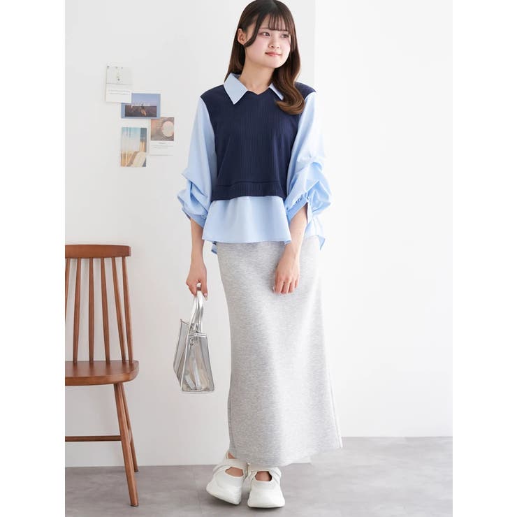 スフレタッチダンボール ナローロングスカート | LUDIC PARK | 詳細画像10 