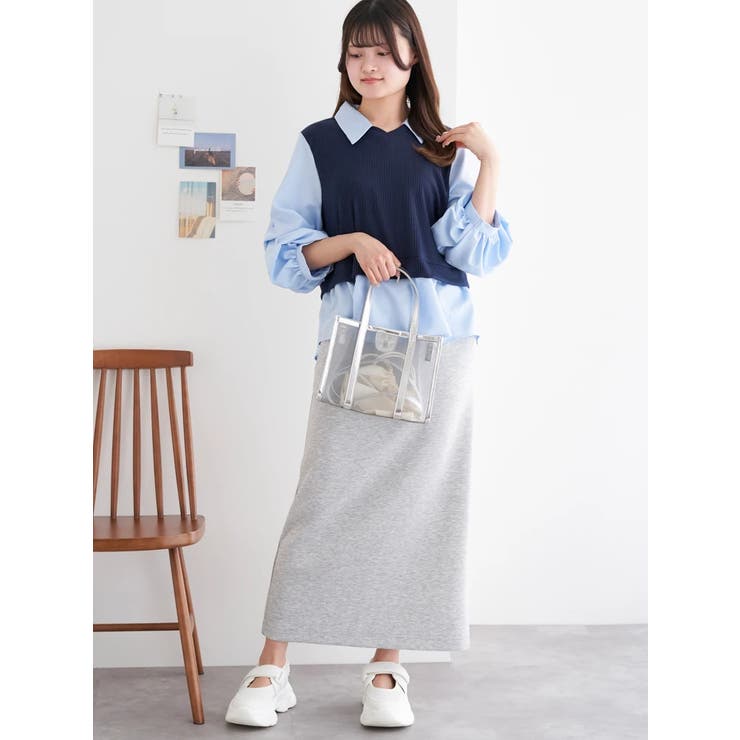 スフレタッチダンボール ナローロングスカート | LUDIC PARK | 詳細画像11 