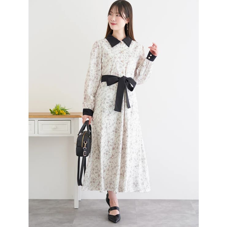 花柄クレリックワンピース | LUDIC PARK | 詳細画像1 