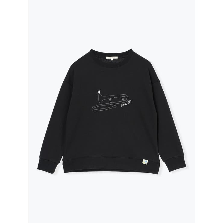 黒 | フロント刺しゅうプルオーバー | LUDIC PARK