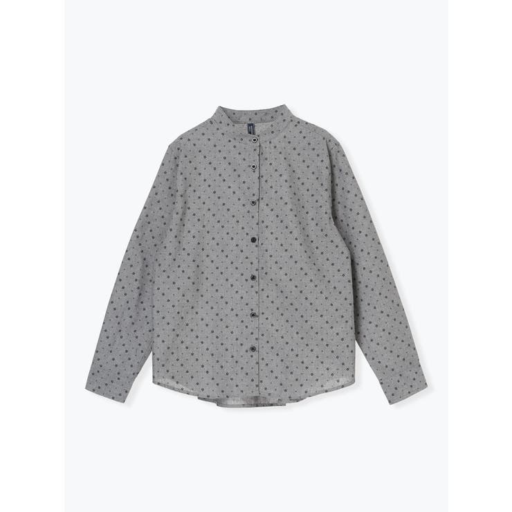 グレー | 総柄バンドカラーシャツ | LUDIC PARK