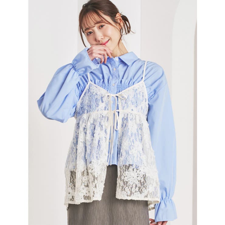 レースオーガンジーキャミソールビスチェ | LUDIC PARK | 詳細画像1 