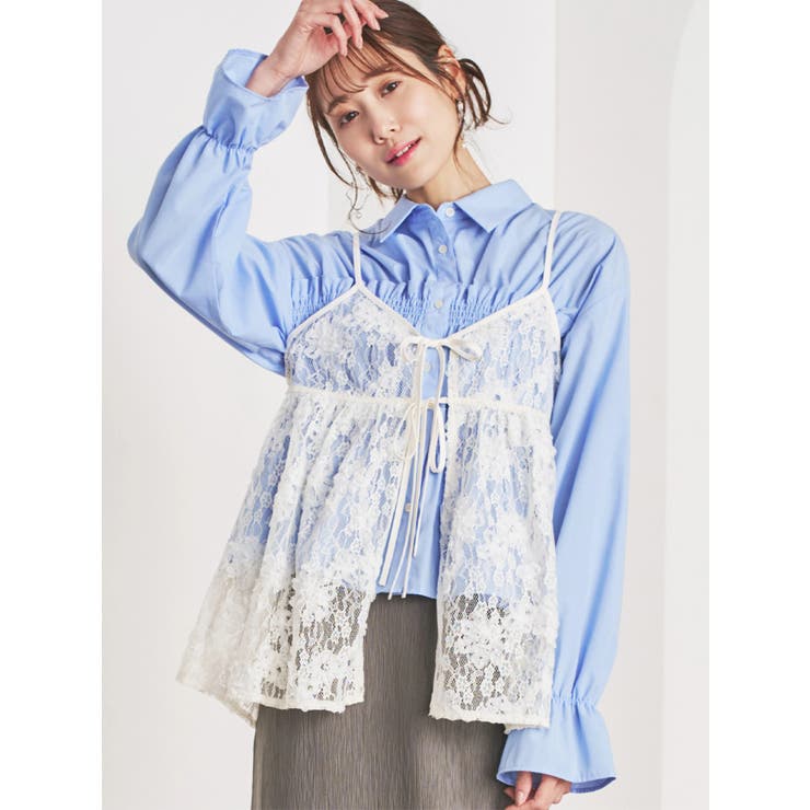 レースオーガンジーキャミソールビスチェ | LUDIC PARK | 詳細画像2 