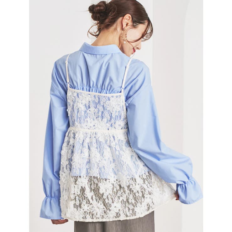 レースオーガンジーキャミソールビスチェ | LUDIC PARK | 詳細画像4 