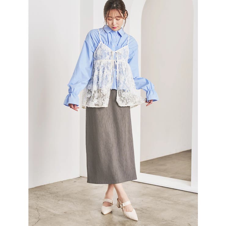 レースオーガンジーキャミソールビスチェ | LUDIC PARK | 詳細画像7 