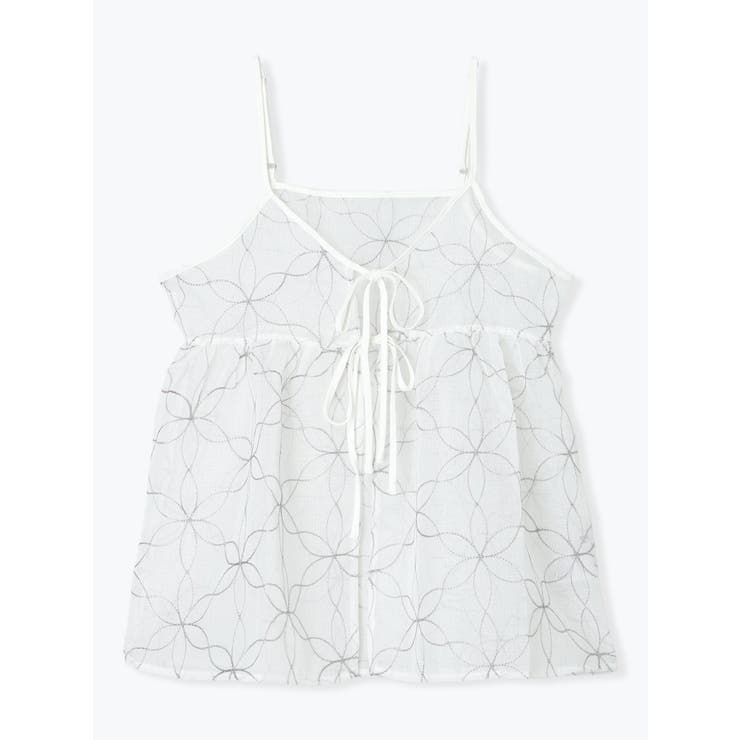 オフホワイト | ラメ刺繍キャミソールビスチェ | LUDIC PARK