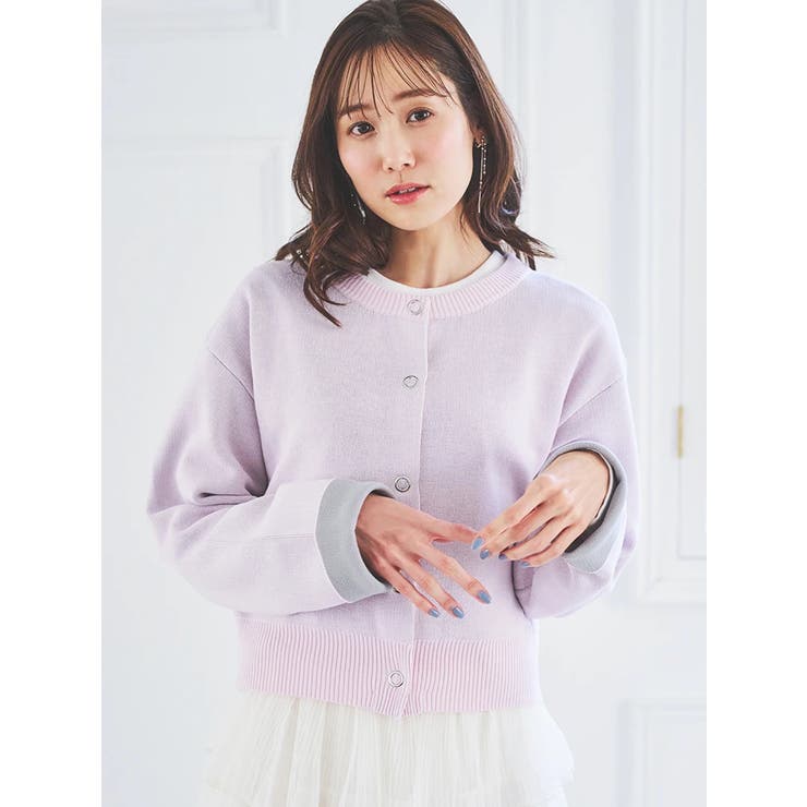 ハトメボタン配色クルーネックカーディガン | LUDIC PARK | 詳細画像5 