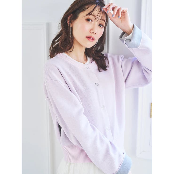 ハトメボタン配色クルーネックカーディガン | LUDIC PARK | 詳細画像6 