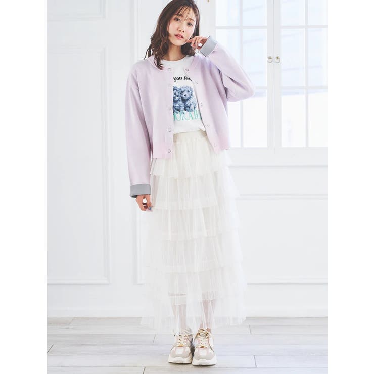 ハトメボタン配色クルーネックカーディガン | LUDIC PARK | 詳細画像9 