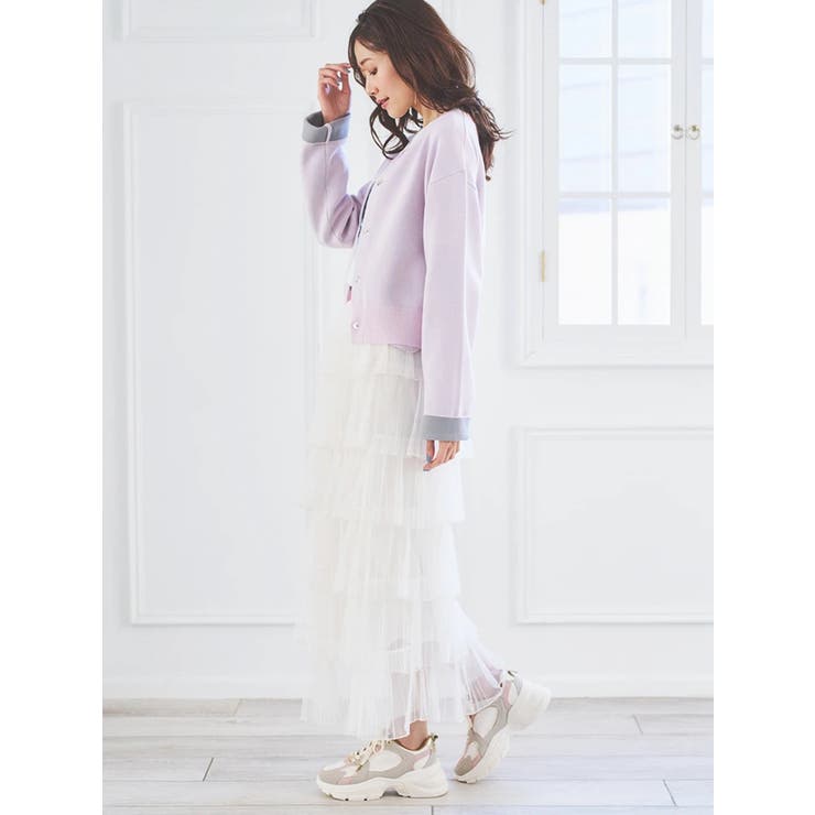 ハトメボタン配色クルーネックカーディガン | LUDIC PARK | 詳細画像12 