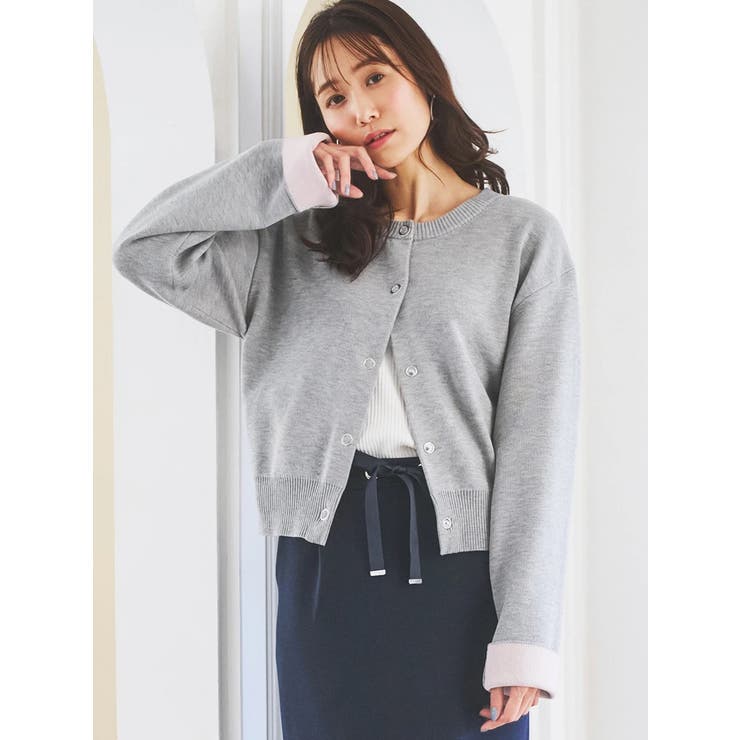 ハトメボタン配色クルーネックカーディガン | LUDIC PARK | 詳細画像14 