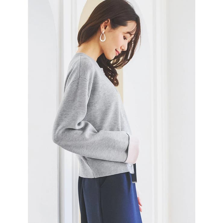 ハトメボタン配色クルーネックカーディガン | LUDIC PARK | 詳細画像15 