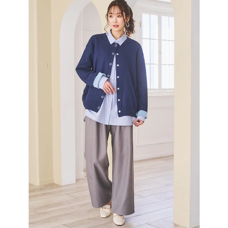 ハトメボタン配色クルーネックビッグカーディガン | LUDIC PARK | 詳細画像7 