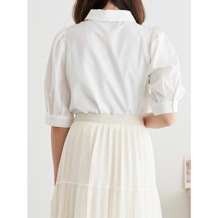 小花刺繍半袖シャツブラウス | LUDIC PARK | 詳細画像4 