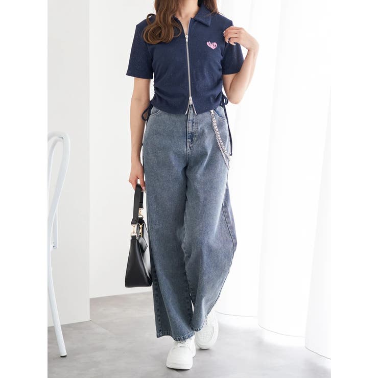 ハート刺繍ダブルZIPカットソー | LUDIC PARK | 詳細画像6 