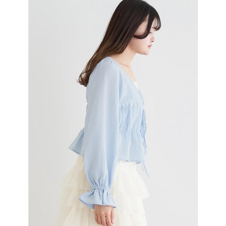 ラインストーンふくれジャガードボレロ | LUDIC PARK | 詳細画像3 