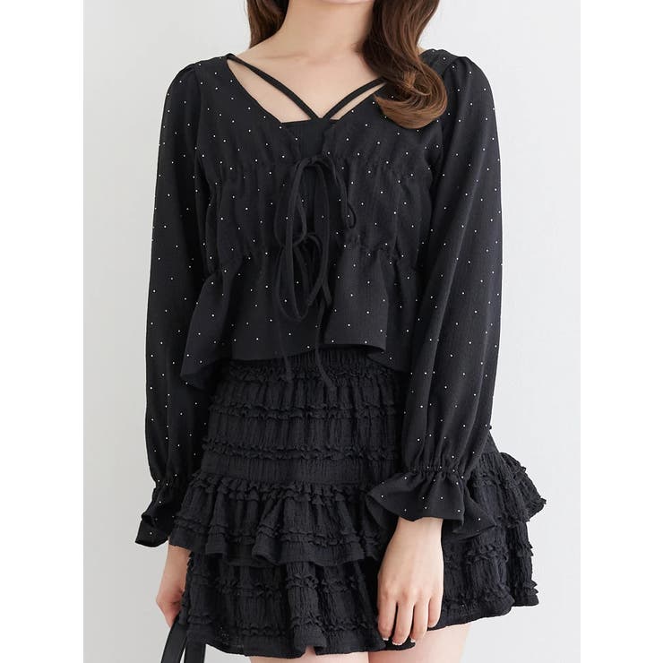 ラインストーンふくれジャガードボレロ | LUDIC PARK | 詳細画像15 