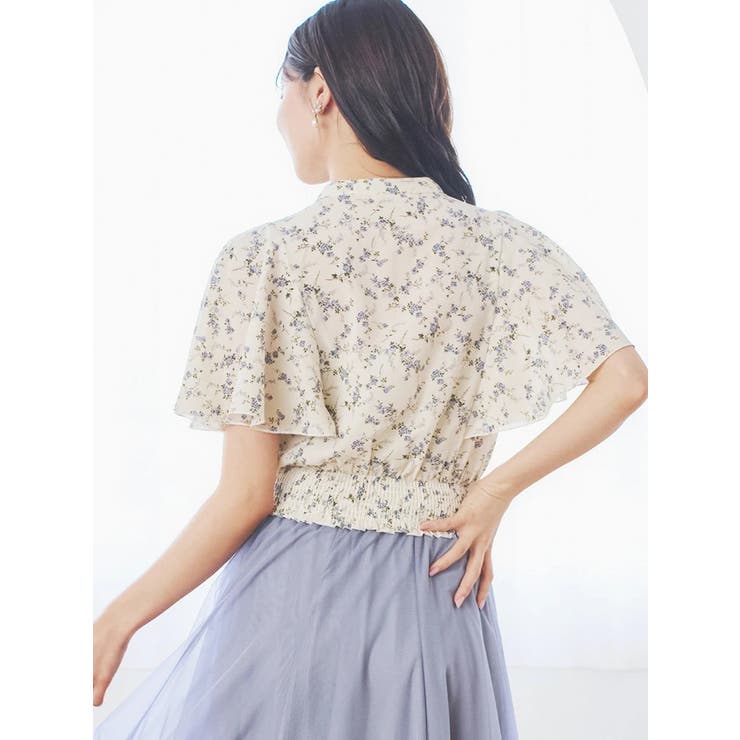 無地花柄ピンタックブラウス | LUDIC PARK | 詳細画像4 