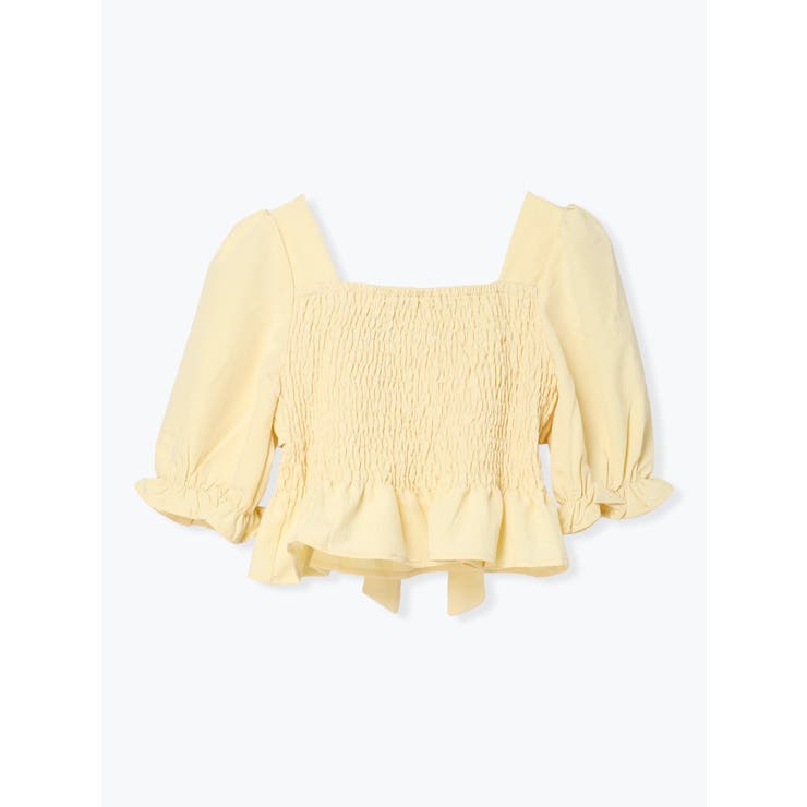 無地シャーリングブラウス | LUDIC PARK | 詳細画像2 