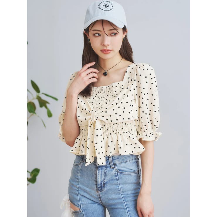 柄アソートシャーリングブラウス | LUDIC PARK | 詳細画像2 