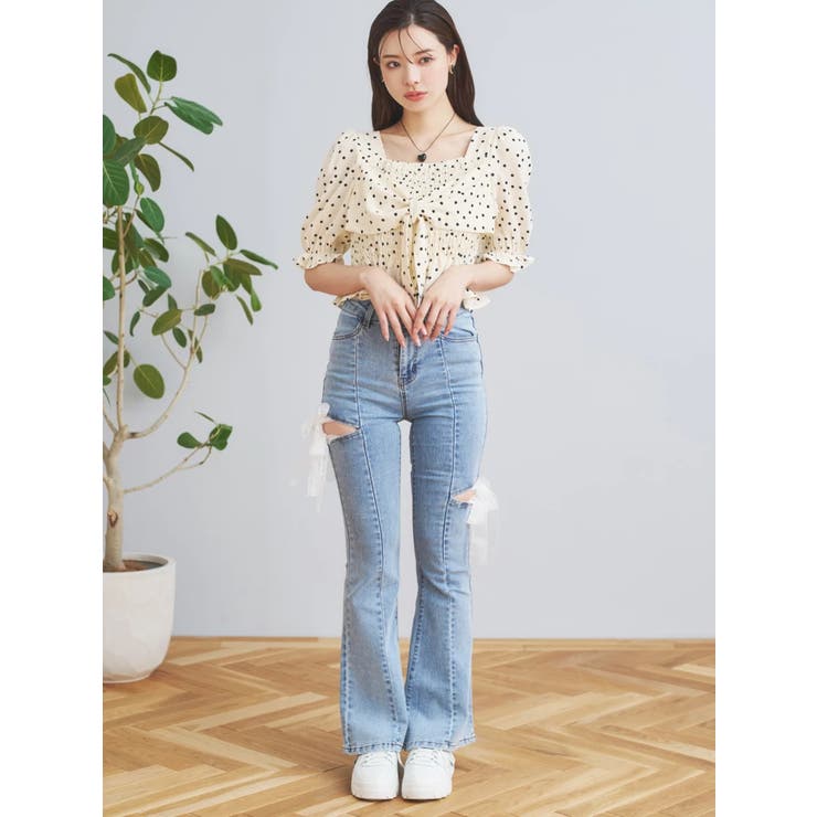 柄アソートシャーリングブラウス | LUDIC PARK | 詳細画像6 