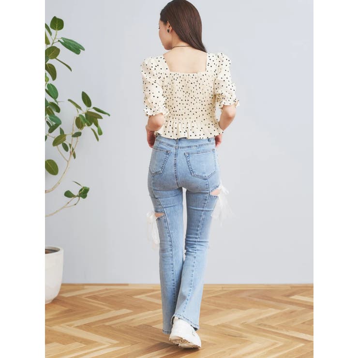 柄アソートシャーリングブラウス | LUDIC PARK | 詳細画像9 