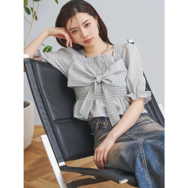 柄アソートシャーリングブラウス | LUDIC PARK | 詳細画像10 