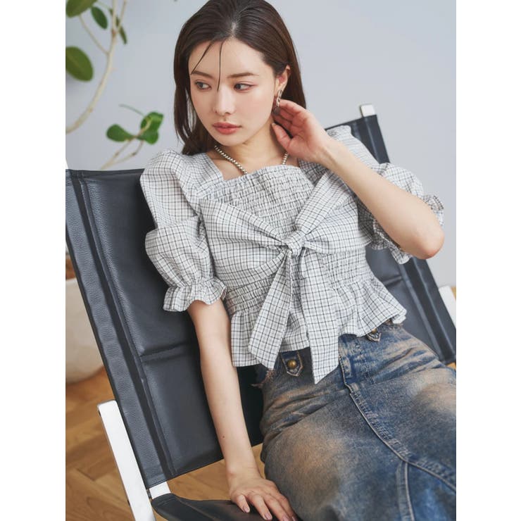 柄アソートシャーリングブラウス | LUDIC PARK | 詳細画像11 