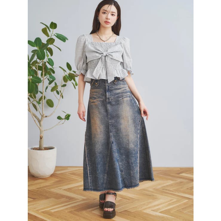 柄アソートシャーリングブラウス | LUDIC PARK | 詳細画像14 